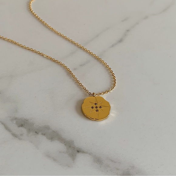 Polaris necklace, Polaris pendant necklace, coin pendant necklace - Picture 3 of 5